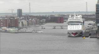 Mit dem Schiff sind wir angekommen - aufgenommen mit der Webcam
